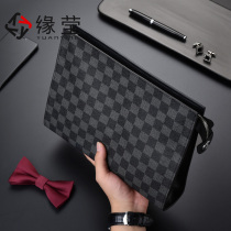 Luxury Mens Boomer Hand Bag Genuine Leather 100 Hitch Cross Section Zipper Clip Handbag Hand Grip Bag Business Casual Handout Bag Man