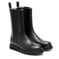 LEGRES 2021 black leather ladies Chelsea boots