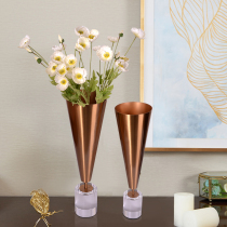 Nordic living room Model Room metal light luxury American simple ins home simulation dry fresh bouquet insert Vase ornaments