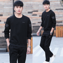 Sportswear suit men's spring and autumn winter new two-piece casual sweater middle-aged large size loose fitness running suit