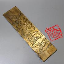 Special price copper paperweight copper carving right Army for goose figure copper paper brass ruler pair