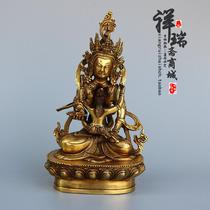 Antique bronze Antique pure copper Tantric double body happy Buddha Nepal bronze statue Tibetan Buddhist Buddha ornaments
