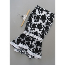 Print P308-823] Counter brand new OL skirt skirt one-step skirt 0 46KG