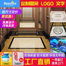 Elevator car floor PVC elevator carpet floor mat floor glue custom logo pattern wear-resistant imitation marble waterproof