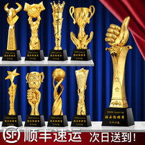 Resin creative trophy custom Crystal metal custom excellent staff childrens honor thumb production medal