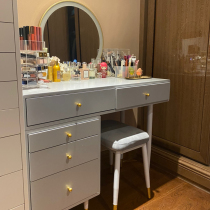Light luxury dresser storage cabinet Integrated makeup table Womens bedroom Modern simple multi-functional Nordic makeup table with lights