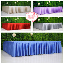 Wedding props runway skirt stage apron decoration supplies meeting tablecloth catwalk curtain booth veil table fence