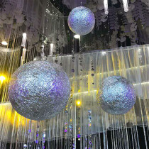 Coursemarriage Hanging Accessories Wedding Celebration Ceiling Tin Paper Platinum Ball Air Pendant Flash Space Foam Ball Mall Window Decoration