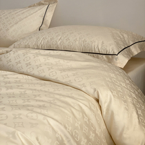 Light extravagant high-end European style 120 Zigong satin jacquard four sets full cotton pure cotton quilt 1 bed linen 1 8 bed bedding