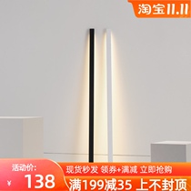 Minimalist floor lamp designer living room sofa against the wall vertical floor lamp Nordic bedroom bedside corner atmosphere lighting