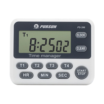Four sets of multi-channel timer reminder timer kitchen baking students experimental learning multi-function stopwatch