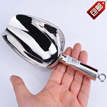 Thickened Stainless Steel Food Shovel Powdered Noodles Coffee Bean Type Rice 5 Grain Grain Tea Ice Grain Small Rice Ice Shovel