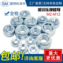 Environmental protection blue and white zinc carbon steel riveting nut S platen nut M2M2 5M3M4M5M6M8M10M12