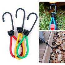 Outdoor Tent Elastic Rope Buckle Camping Sky Curtain Pull Rope Ground Nails Fixed Bundling Tightness Rope Multifunction Camping Accessories