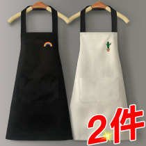  Apron household kitchen waterproof and oil-proof mens and womens overalls custom logo printing Japanese summer thin breathable