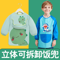 Baby gown eating waterproof anti-dirty autumn and winter anti-dressing childrens painting apron wearing a cute baby bib