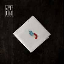 See also Huixin hand embroidered Xiangyun tea towel clean square cotton and linen water absorbent pad tea ceremony accessories plain white