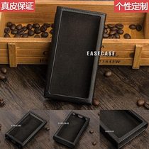 A6 EASECASE custom cowhide leather case FIIO loo X3 third generation protective cover fine grain cowhide Black