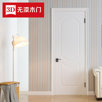 3D non-lacquered wood door set door interior door solid wood composite bedroom door solid wood interior door custom wood door D-635