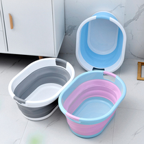 Foldable washing basin household with washboard one large deepened thickened extra large plastic washbasin