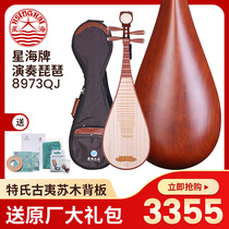Beijing Xinghai 8973QJ musical instrument Special ancient Yi Sumu wood color pipa examination practice playing Qin folk instruments
