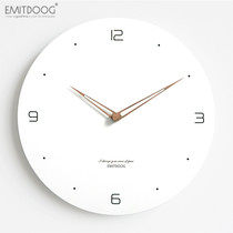EMITDOOG punch-free modern minimalist living room clock home mute clock Nordic decoration light luxury wall clock