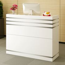 Supermarket paint cash register shop small bar front desk clothing store counter simple modern company reception desk