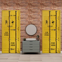 Container door Sanitary door Toilet door Industrial air door bar restaurant personalized door Internet cafe door iron door iron door