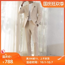 Fugui bird light mature wind suit mens suit casual business dress trend Korean slim mens small suit jacket