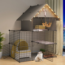 Cat Cage Home Interior Super Free Space Cat Nest Villa With Toilet Integrated Kitty Cat House Empty Cage