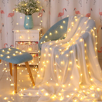 LED small lights flashing lights string lights starry lights star bedroom room lighting decoration Net Red birthday layout small lights