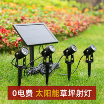 Solar outdoor light courtyard waterproof home garden spotlight super bright lawn green decorative light tree light