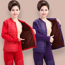 Elderly warm sweatshirt lingerie mom winter big code anti-chill suit grandma thickened with two sets of clothes