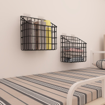 Hole-free wall shelf Bathroom Bathroom storage artifact Dormitory bedroom bedside wall sticker bookshelf wall hanging