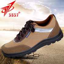 Jihua 3537 labor insurance liberation shoes mens outdoor shoes hiking shoes wear-resistant rubber shoes light non-slip construction site Labor rubber shoes