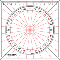 Yixuantang twenty-four mountains feng shui orientation layout pole ruler measurement geanying geography day gossip transparent compass
