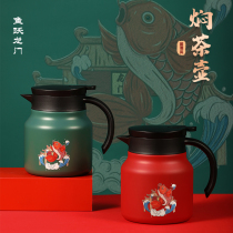 Ailuo Lin Guochao wind 316 stainless steel stewed teapot tangerine peel old white tea high end stuffy pot thermos warm pot