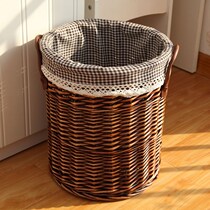 Bamboo shoe cover recycling basket household goods basket basket storage basket sundries rattan storage basket large Manual storage