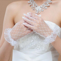 Wedding dress gloves refer to short lace wedding bride gloves lingerie accessories factory price direct