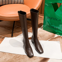 Thick heel but knee boots womens 2022 thin high-heeled boots high-heeled boots all-match long boots womens autumn and winter high boots