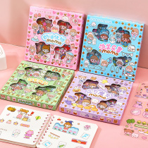 100 WATERPROOF HAND LEDGER STICKER SUIT INWIND HIGH FACE VALUE CUTE CARTOON GIRL CHILD REWARD APPLIQUED BOOK KOREAN VERSION WITHOUT MARK PASTE GIRL HEARTS A WHOLE BOX DIY DECORATIVE MATERIAL LITTLE PATTERN