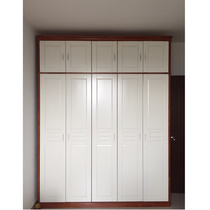 Mediterranean mixed color rubber wood wood wardrobe walnut begonia red sandalwood beech wood raw wood color plus white top Cabinet