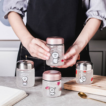 Bird's nest bottled glass ready-to-eat sealed small cans household cooking food grade yogurt honey with lid high temperature resistance