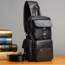 2021 New Summer Chest Bag Men Tide Card Business Casual Mens Purse Soft Cortical Diagonal Satchel Fashion Single Shoulder Bag
