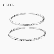 Mobius Ring Couple Bracelet A 999 Sterling Silver Young Bracelet New Year Birthday Gift for Girlfriend