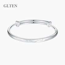 Yilu has you Old Fengxiang 999 foot silver bracelet female sterling silver young high-end light luxury bracelet birthday gift