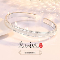 999 sterling silver bracelet female old style Young Style solid foot silver jewelry ins niche design bracelet