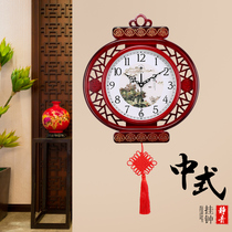 Polaris new Chinese art silent wall clock atmospheric living room clock Household hanging watch Personalized wall decorative clock