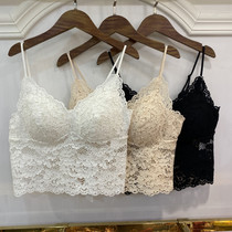 Ancient concubine French sexy lace one Cup underwear hollow anti-glowing small chest gathered outside wearing inner strap