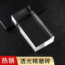 Solid custom transparent K9 fine ground glass brick transparent glass brick partition wall brick bar transparent curtain wall landscape wall